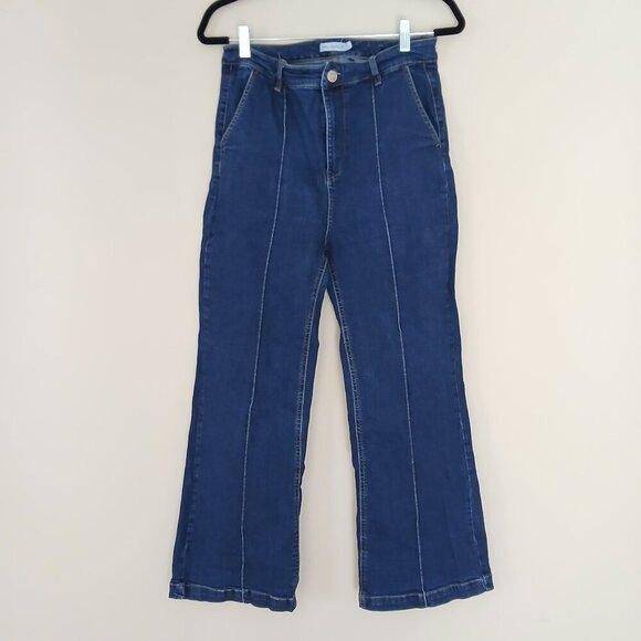 Anthropologie Avec Les Filles Wide Leg Stretch Denim Trouser Jeans Size 30 - Picture 1 of 5